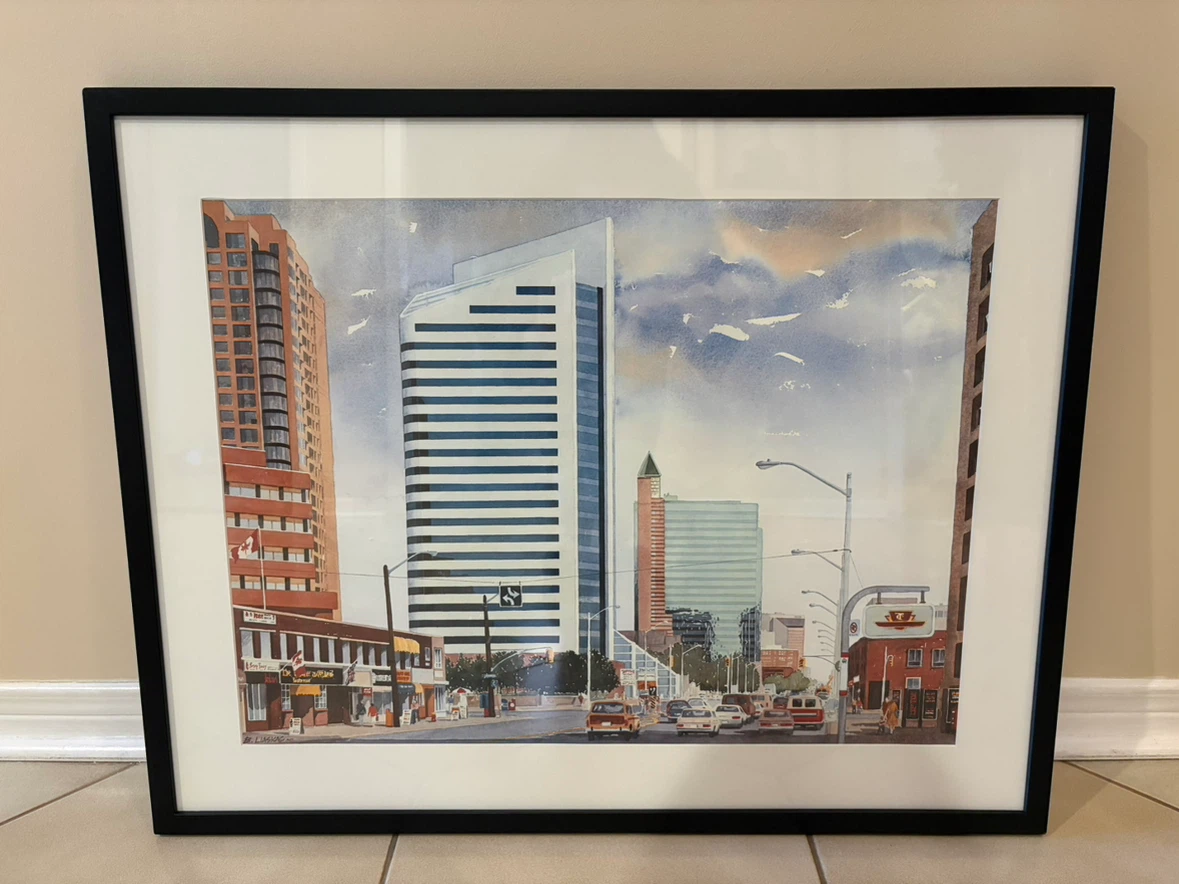 NEW custom B. Liaskas framed Toronto cityscape print - photo 2