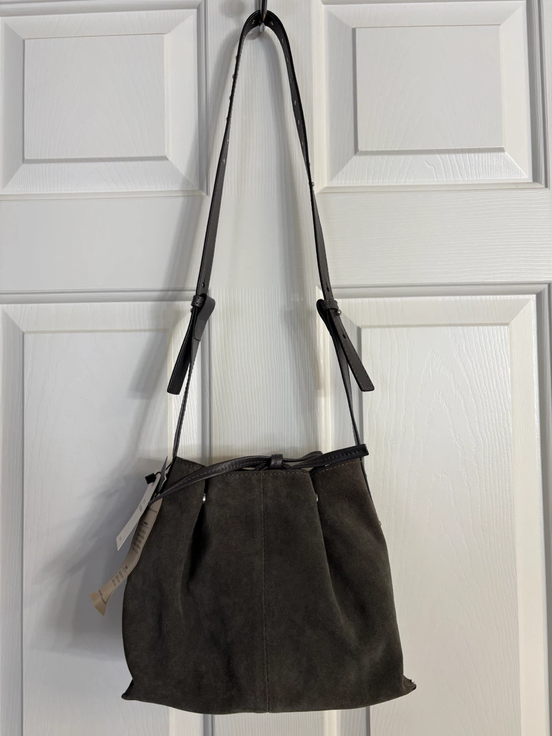 Zara Mini Studded Leather Bucket Bag