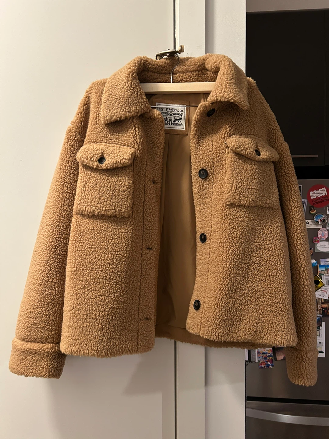 levi's brown teddy jacket
