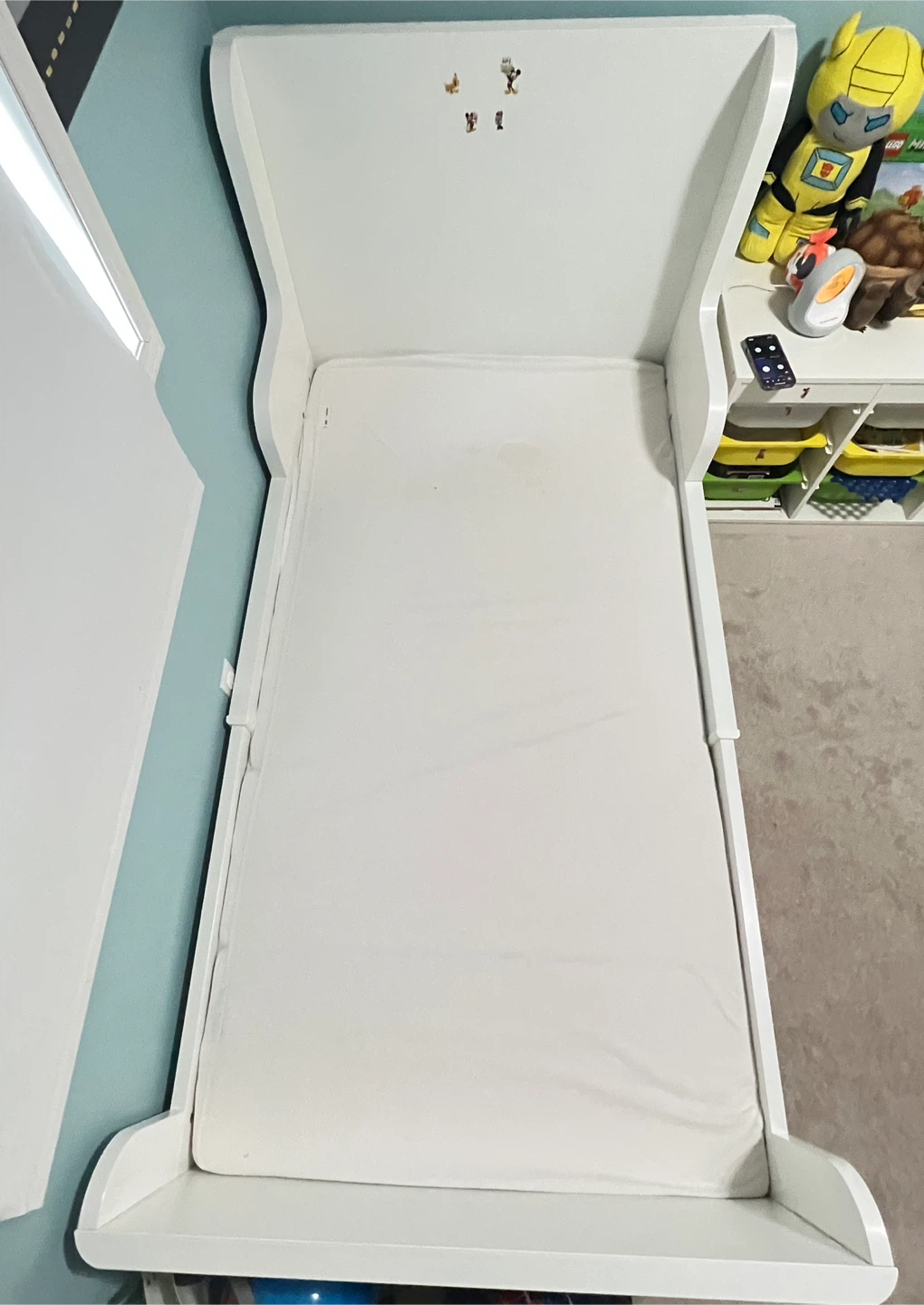 White Toddler Bed Frame with Rails