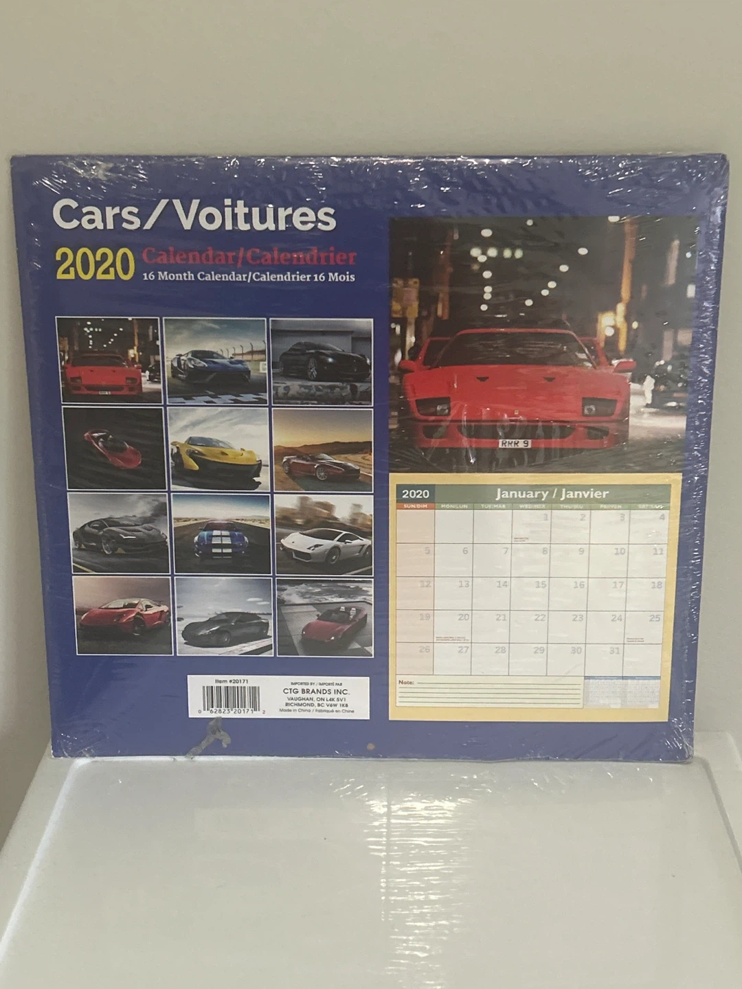 2020 Cars 16-Month Wall Calendar