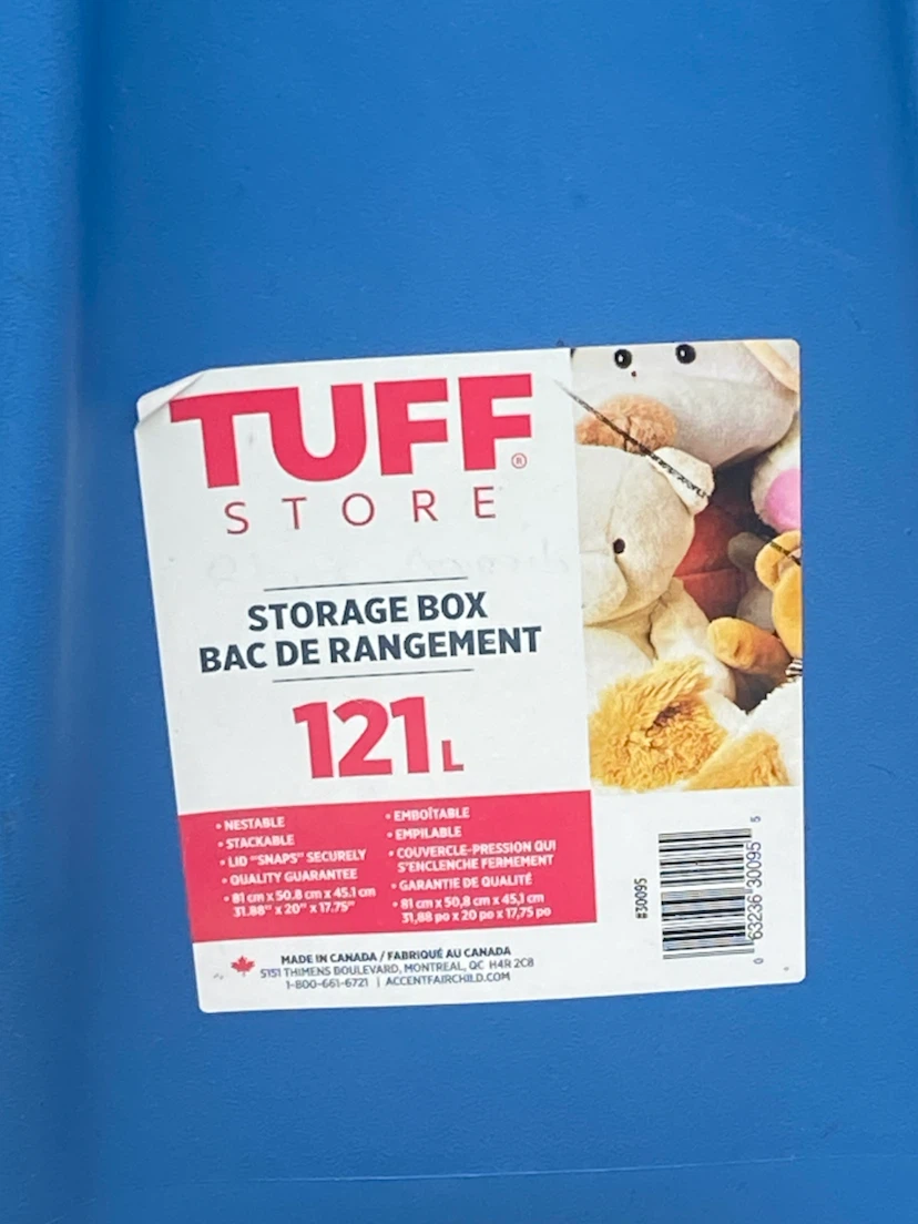 Tuff Store 121L Blue Storage Box - photo 4