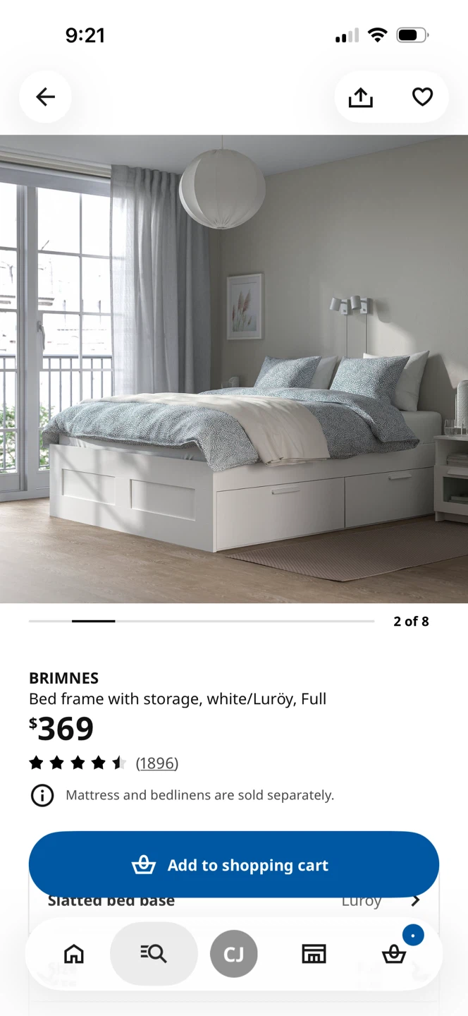 IKEA Brimnes Full Bed Frame with Storage - photo 2