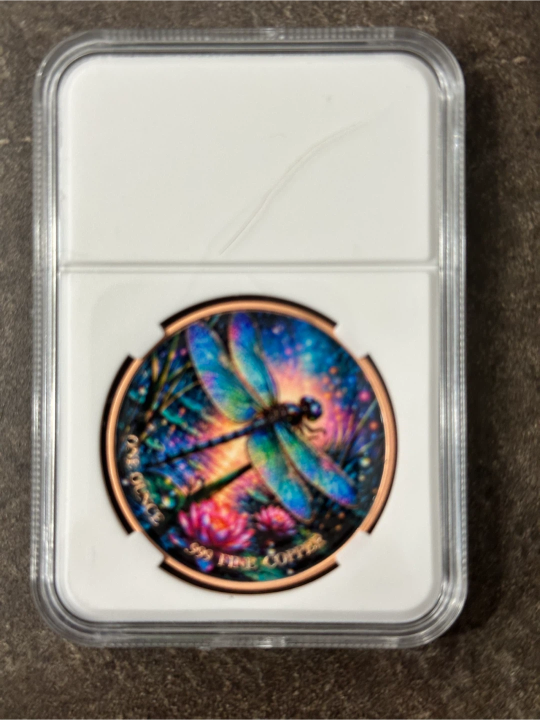 Celestial Dragonfly 1 oz Fine Copper Round - photo 2