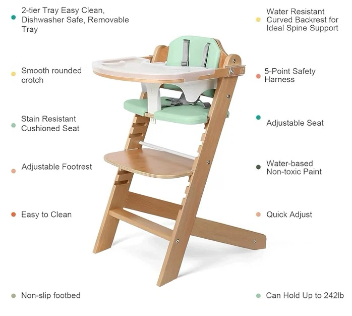 New Cowiewie 3-in-1 Convertible Wooden High Chair - photo 3