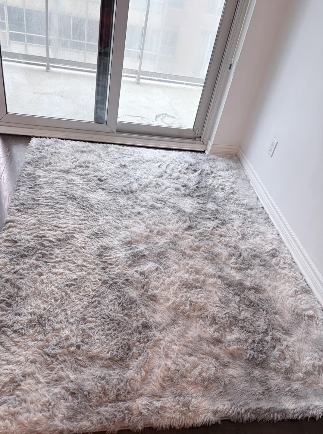 Kinganda Shaggy Area Rug Grey White - photo 2