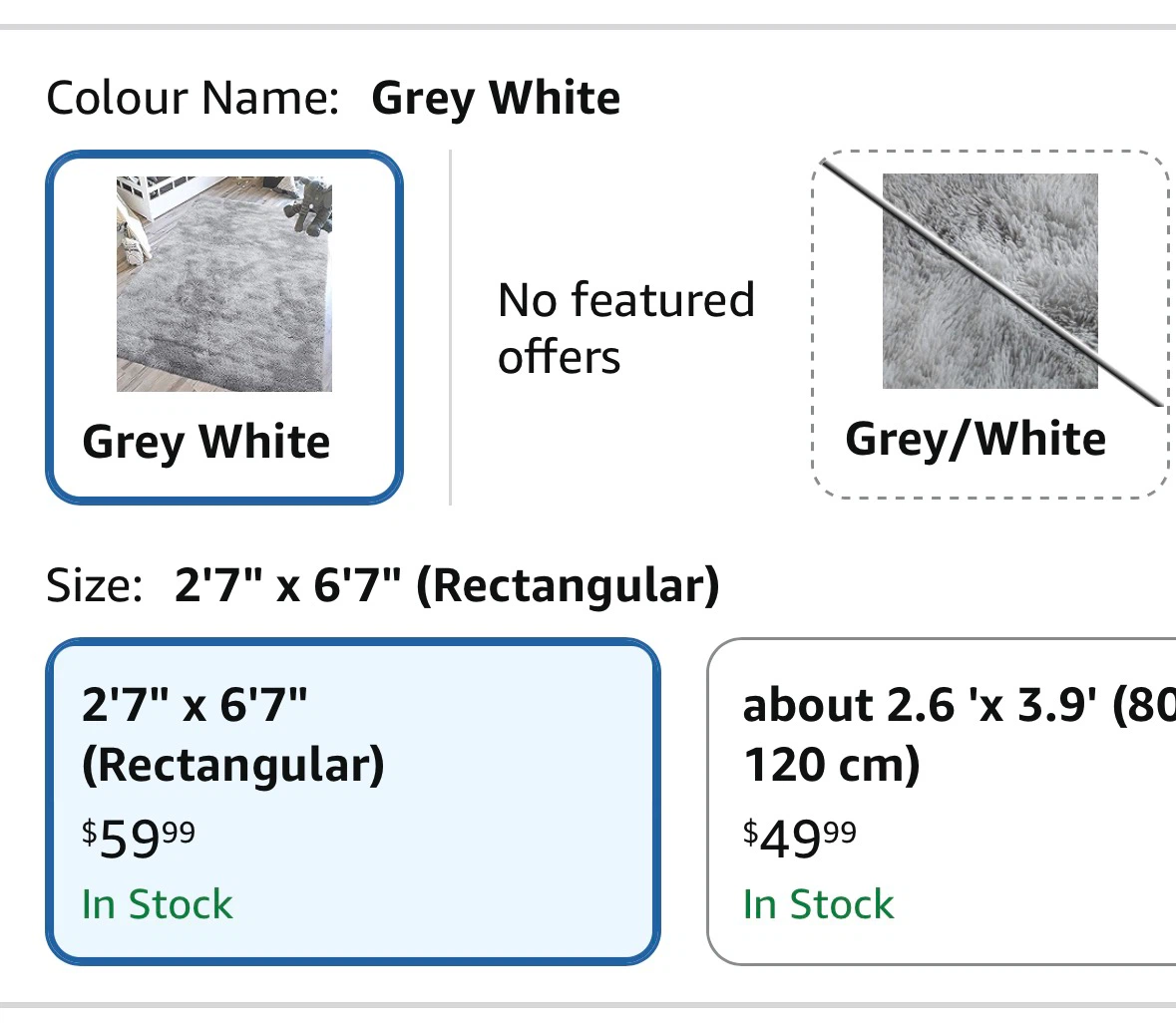 Kinganda Shaggy Area Rug Grey White - photo 5