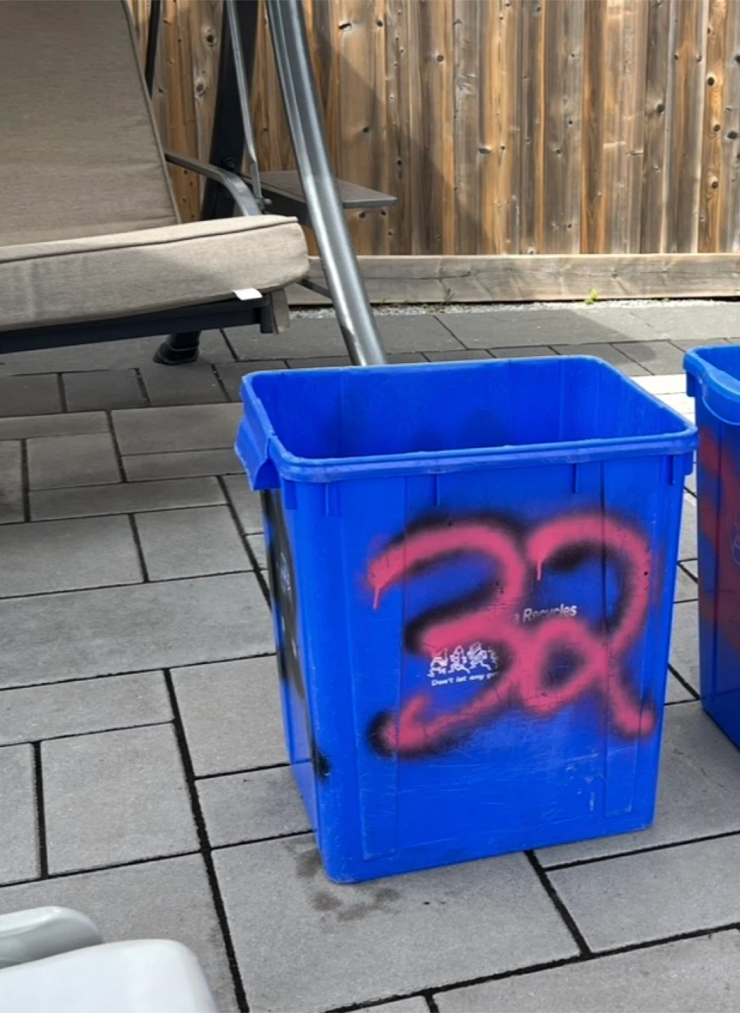 Blue Recycling Bin - photo 2