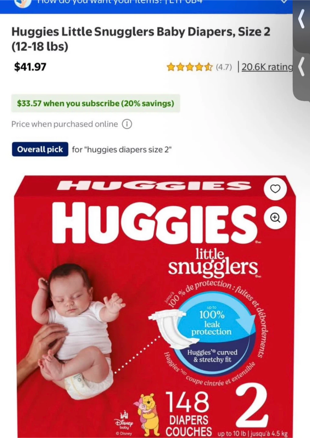 Huggies diaper size 2