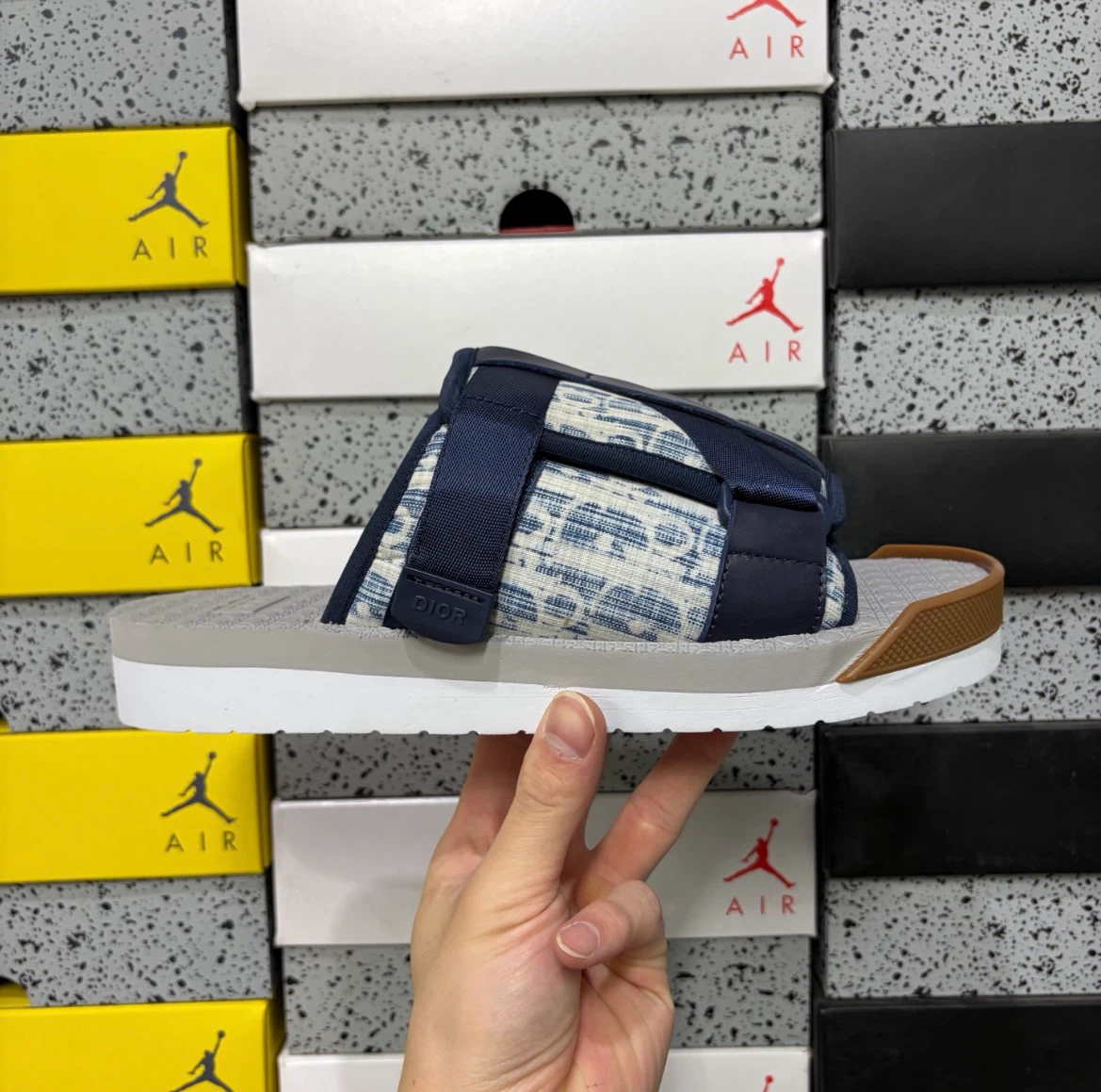 Dior alpha slides blue men’s size 10