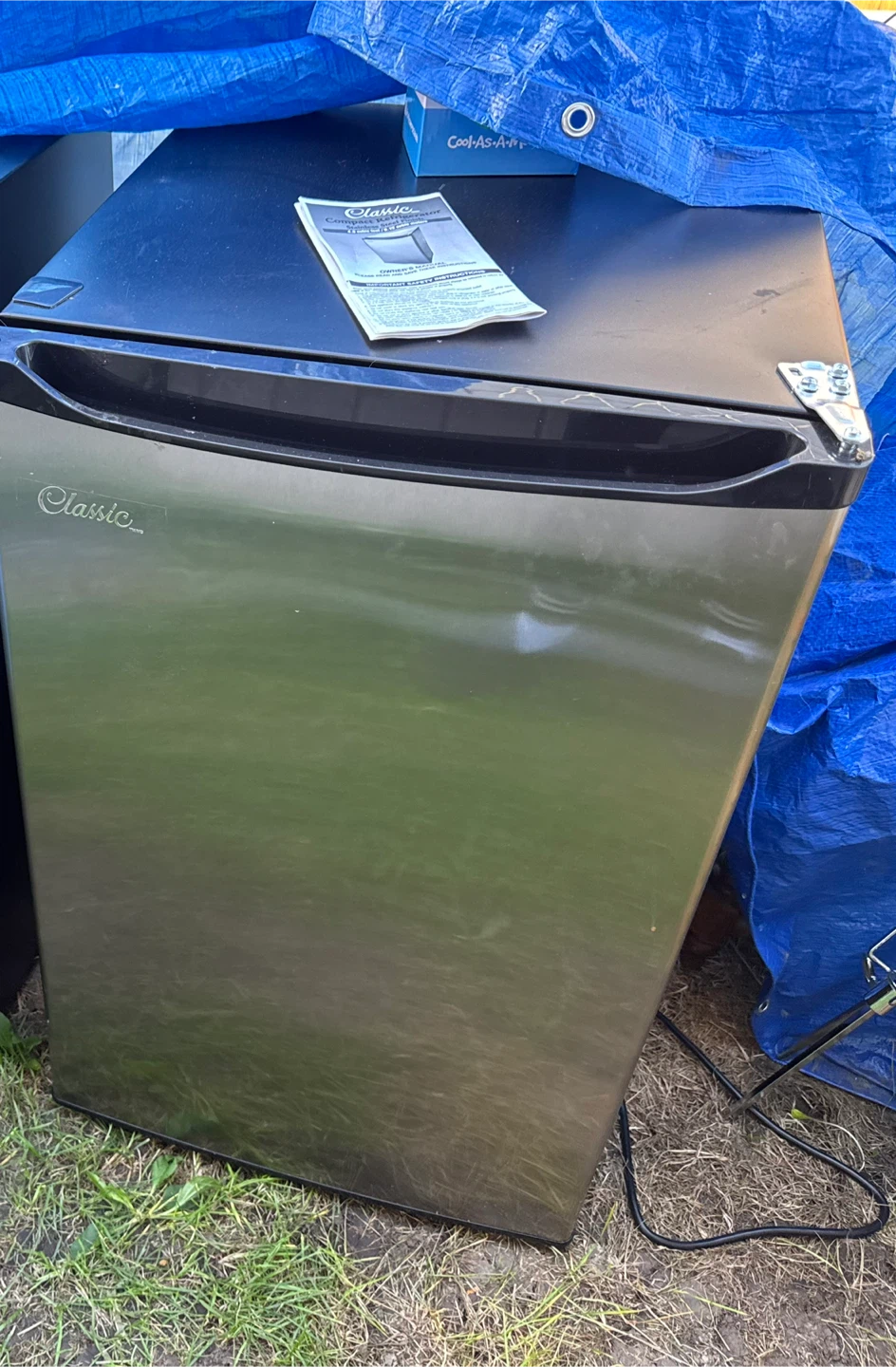Classic Stainless Steel Compact Refrigerator