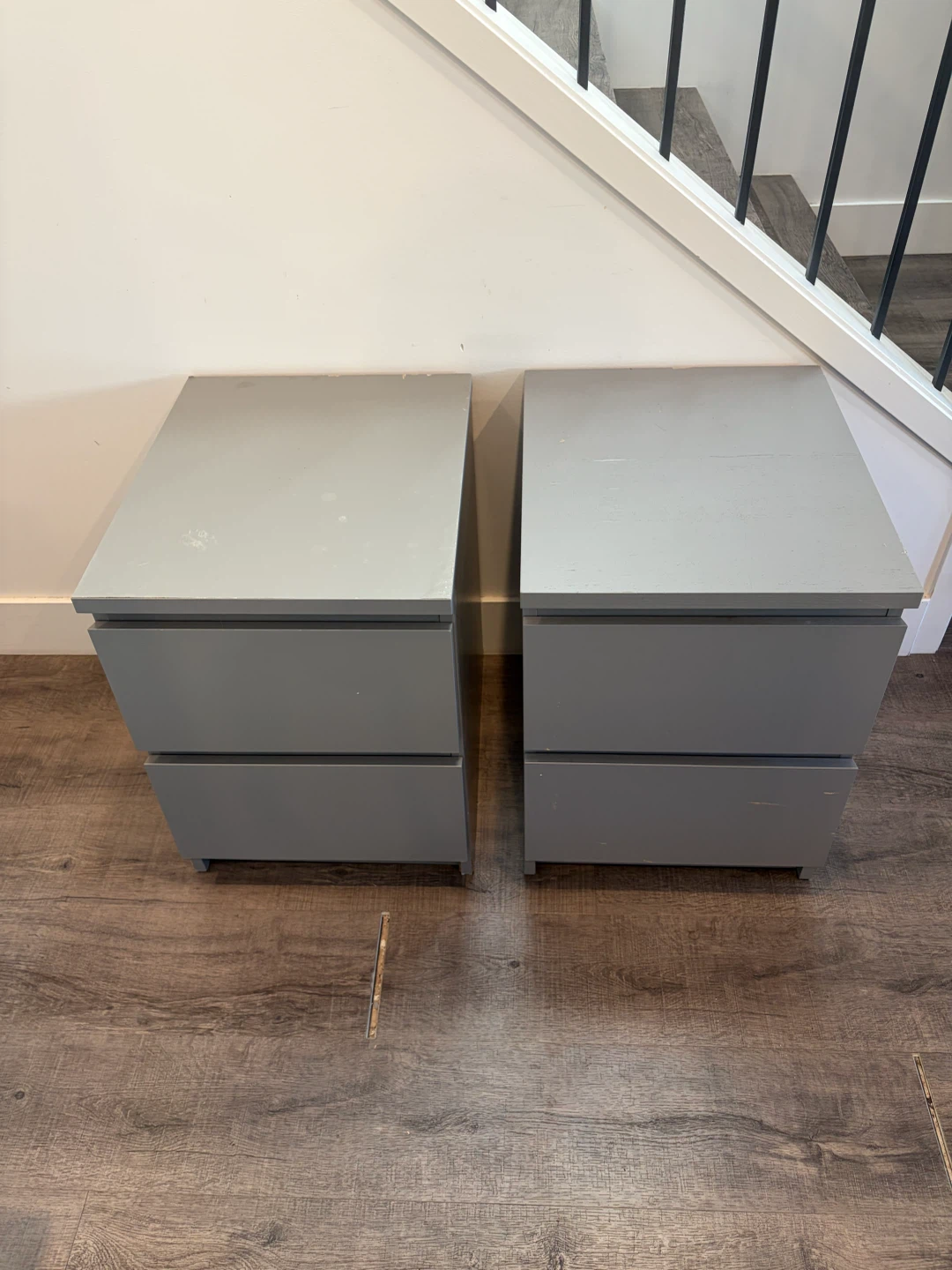 pair of IKEA nightstands