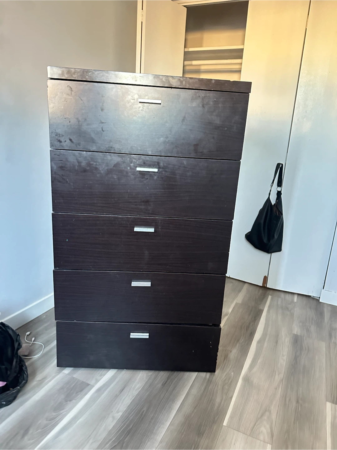 Dark Brown 5-Drawer Dresser
