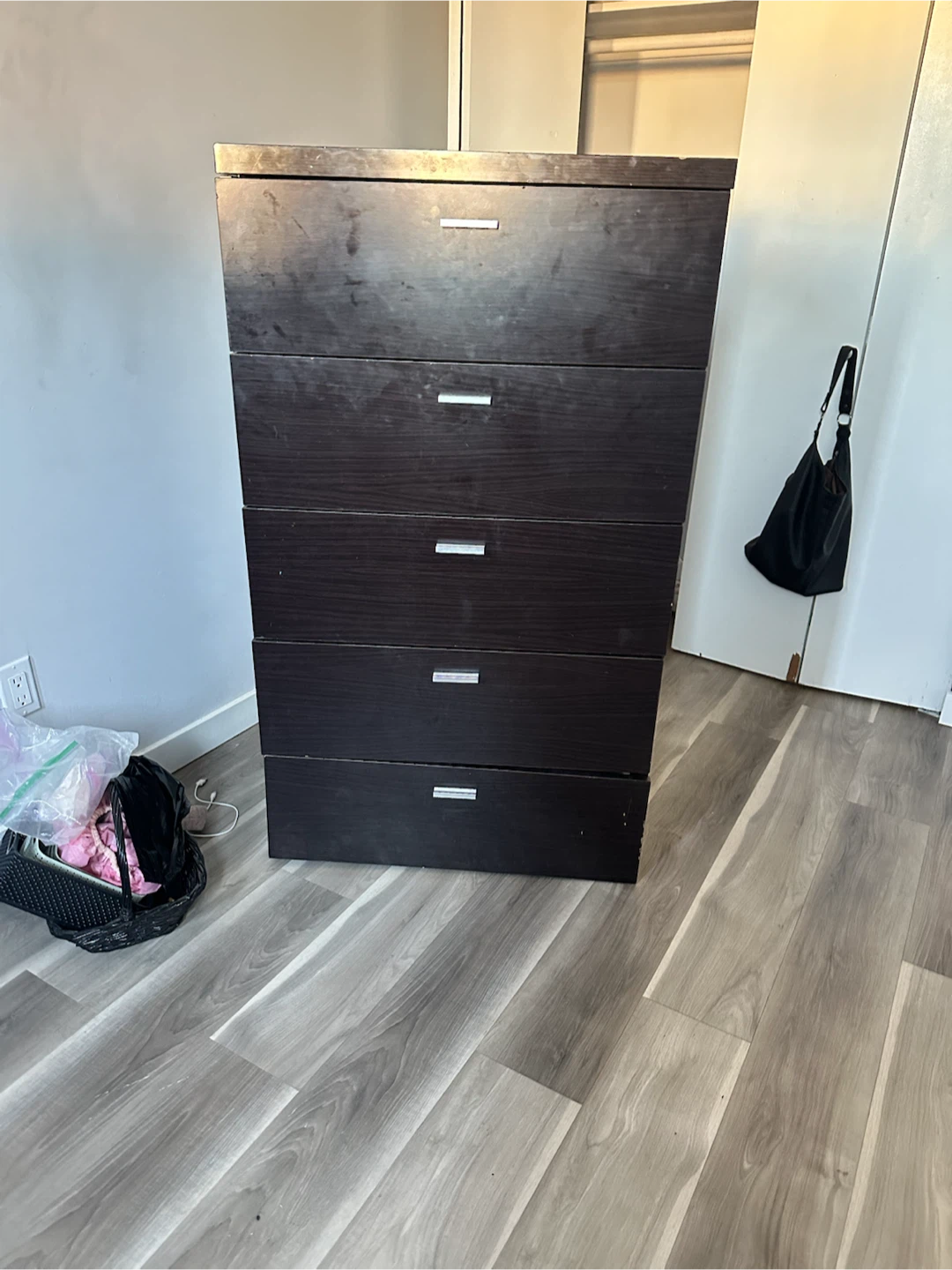 Dark Brown 5-Drawer Dresser - photo 2