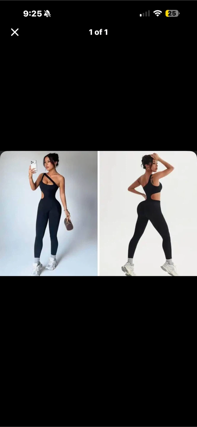 Brand New Black one-shoulder cut-out jumpsuit. Size large