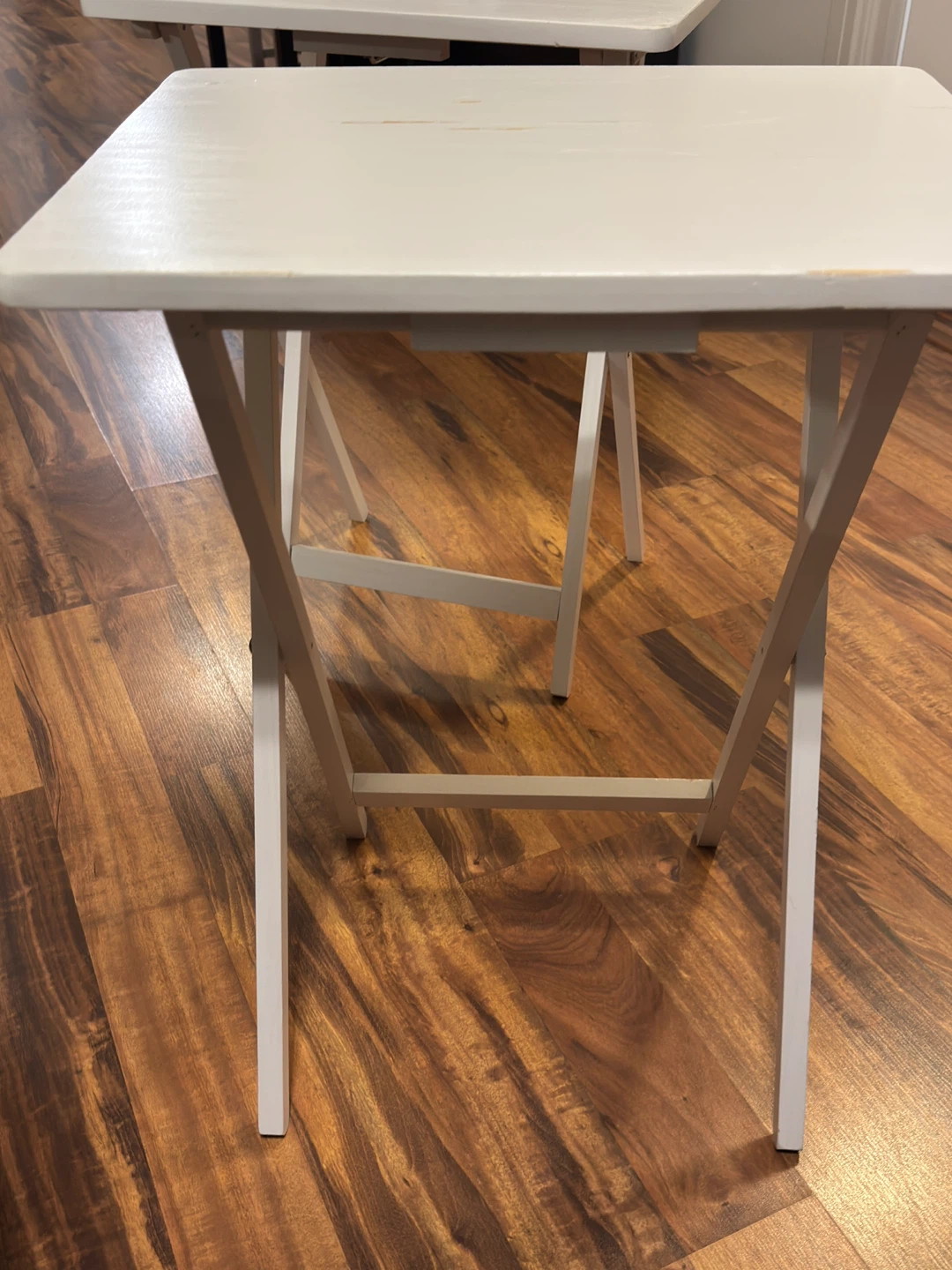 Set of 4 White Folding TV Trays - photo 3