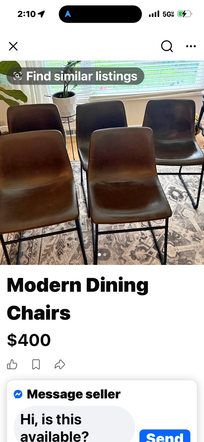 Set of 6 Modern Dining Chairs