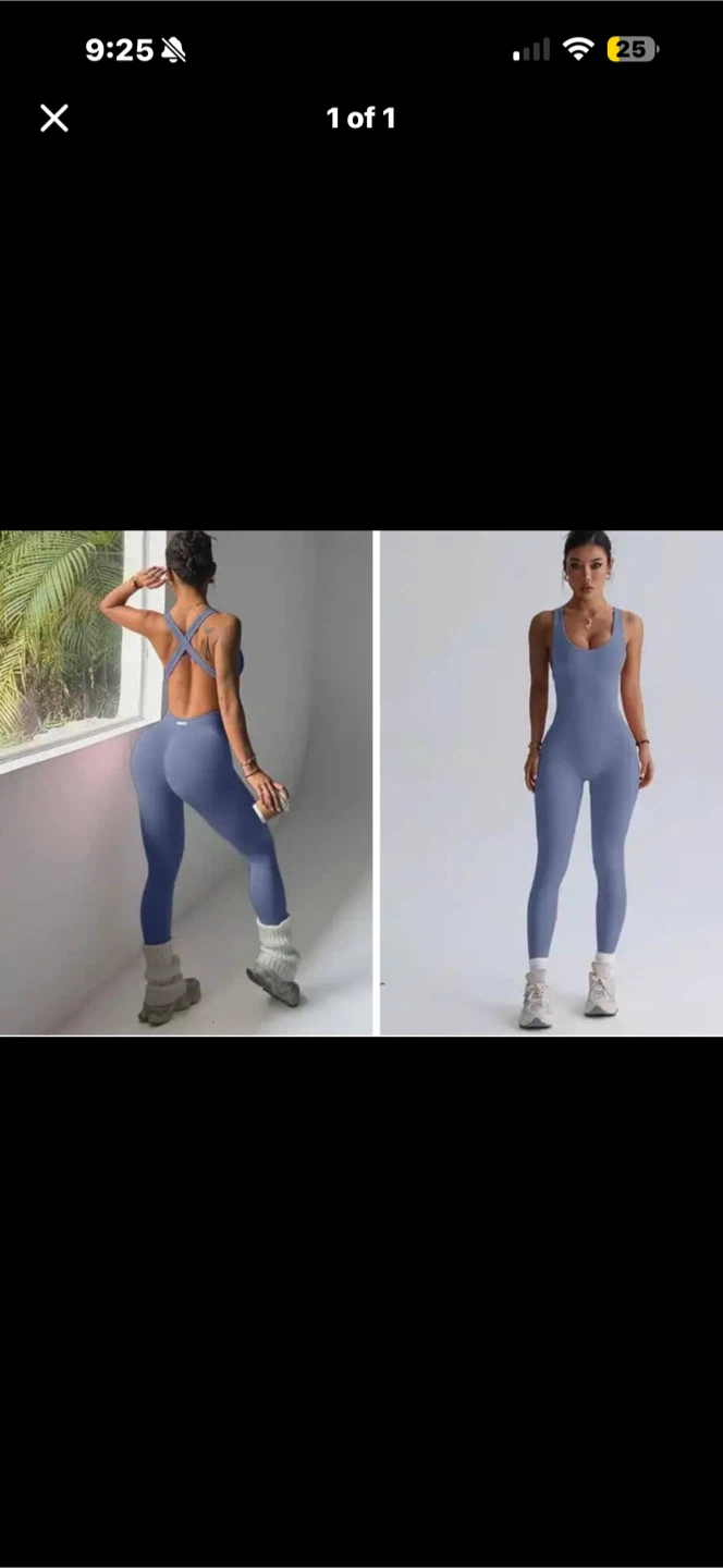 Brand New Blue Sleeveless Active Jumpsuit. Size small