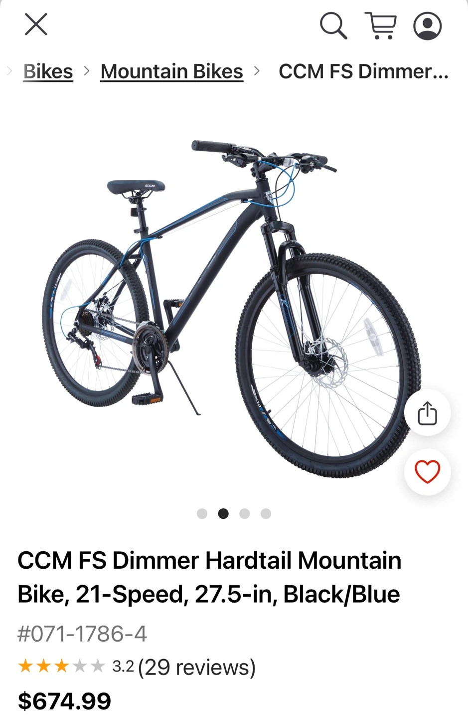 CCM FS Dimmer Hardtail Mountain Bike - photo 5