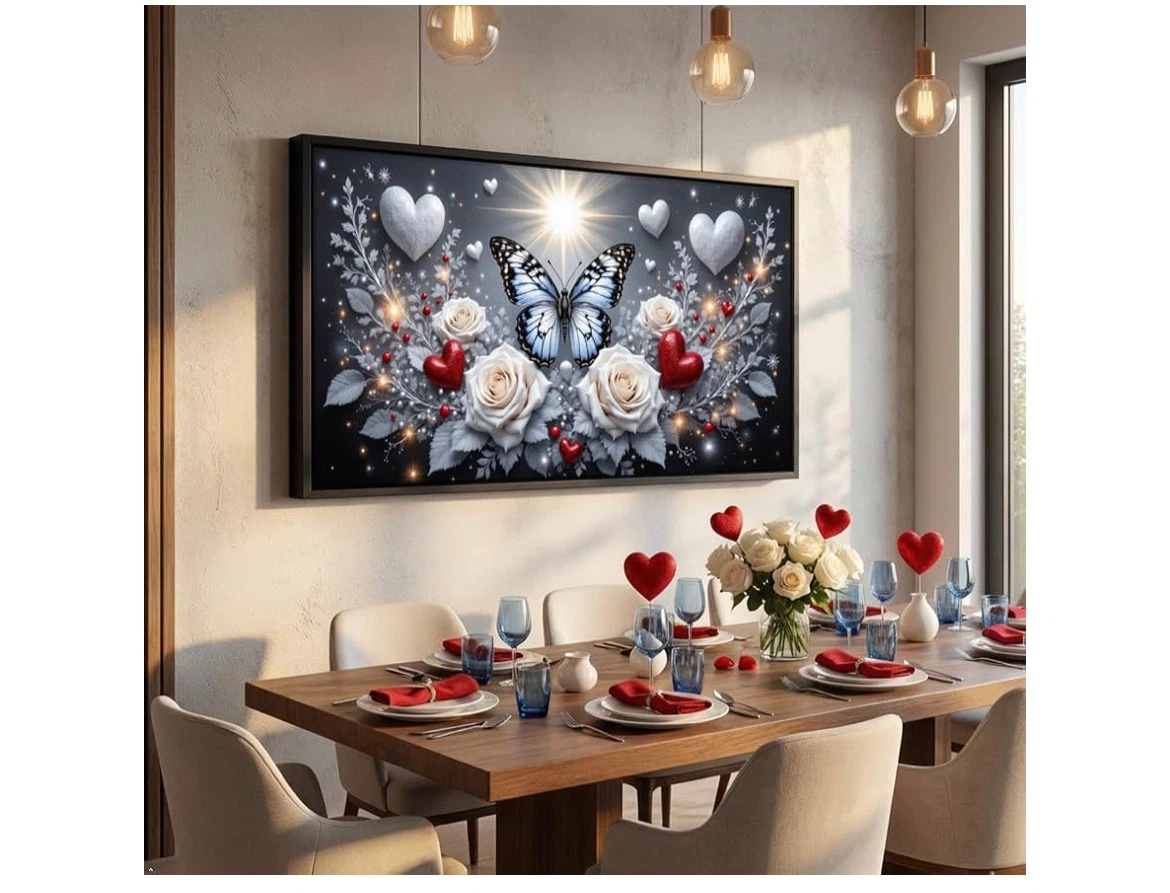Butterfly and Roses Wall Art - photo 2