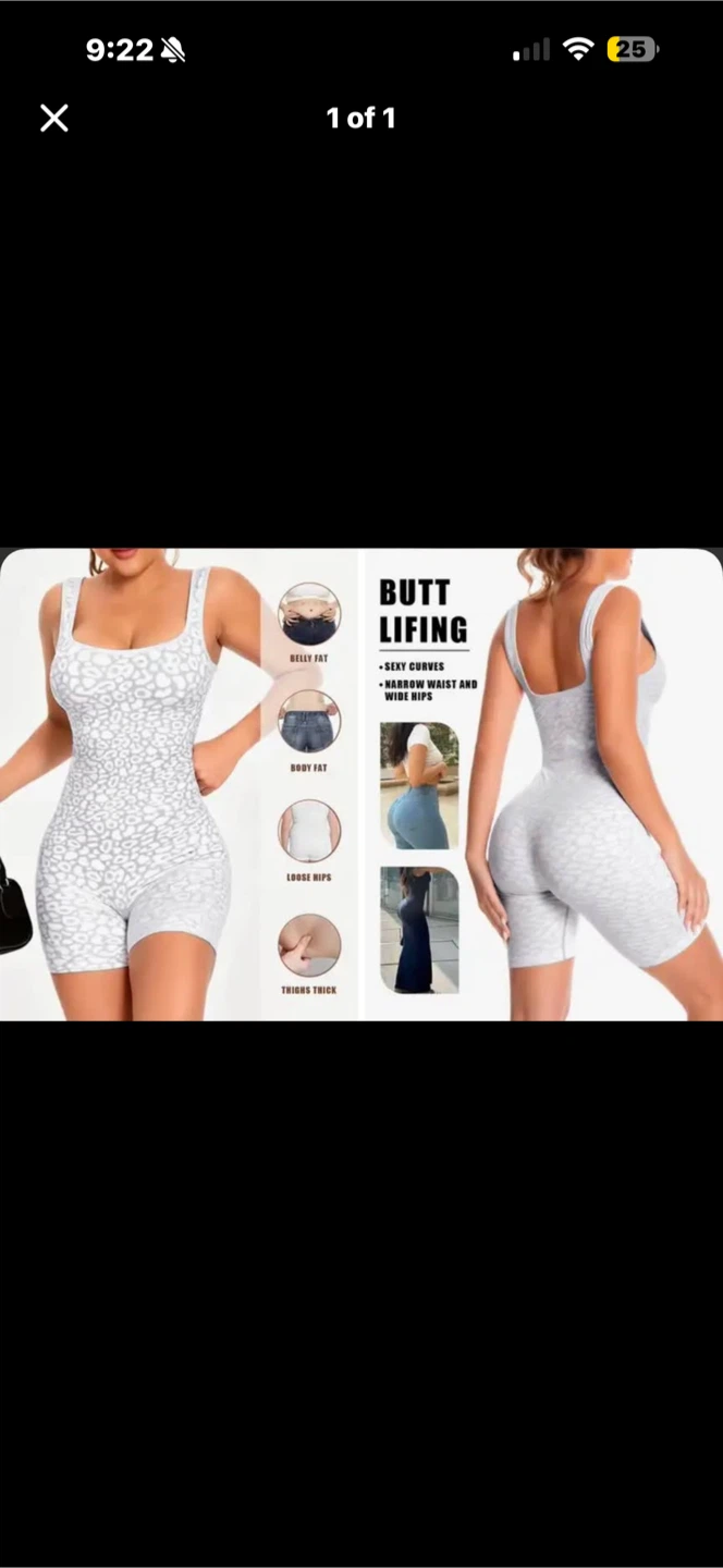 Brand New Grey Leopard Print Shapewear Romper. Size Med