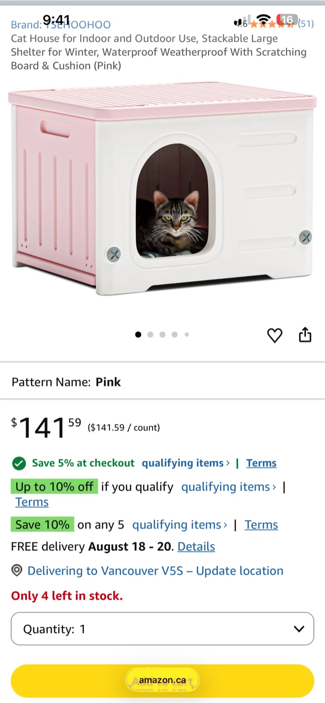 Cat House Weatherproof (Indoor or Outdoor use) Brand new - photo 3