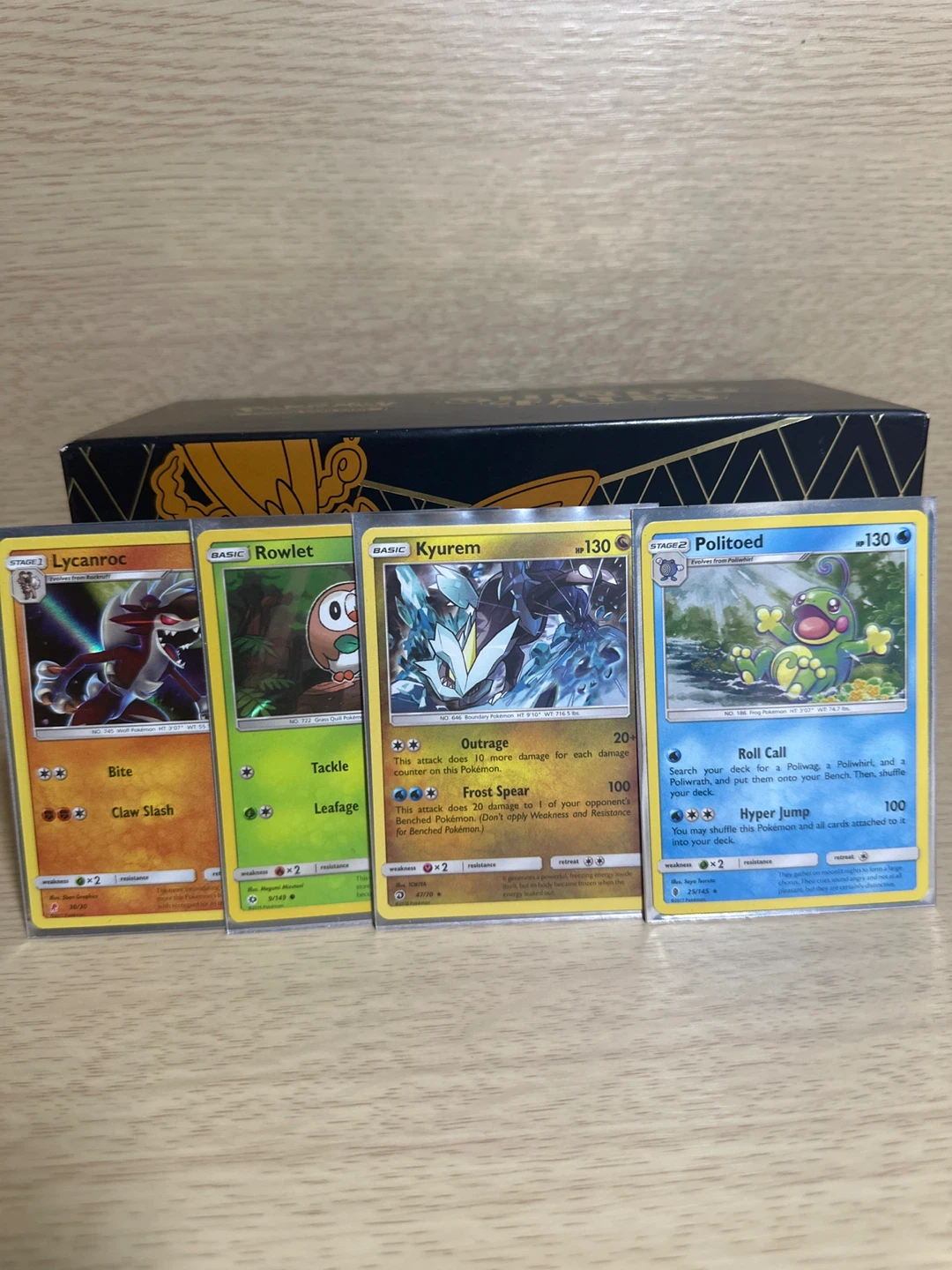 Set of 4 Pokémon Trading Cards