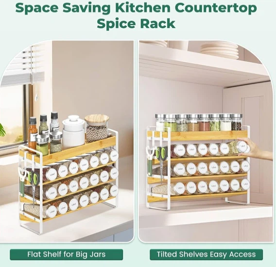 Bamboo Spice Rack Organizer - photo 3
