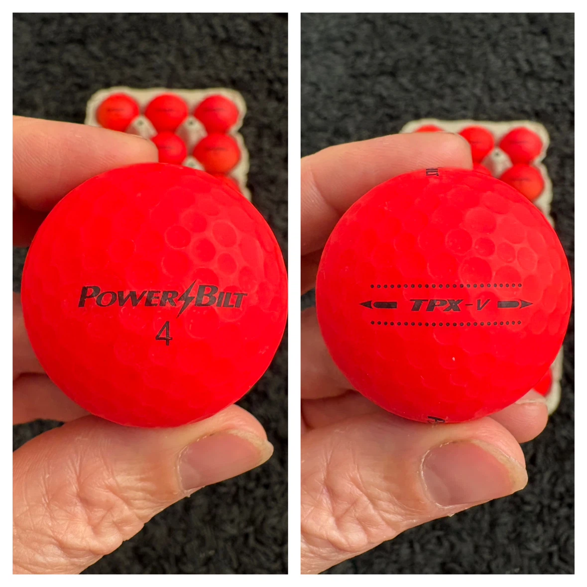 18 Powerbilt Red Matte Golf Balls - photo 3