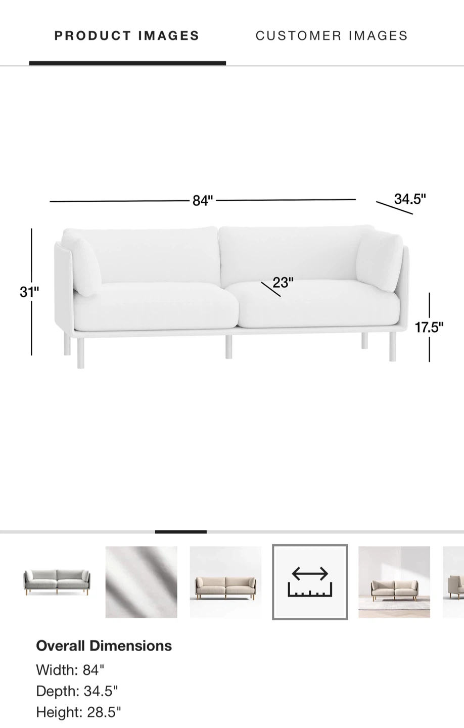 Wells 84-inch Sofa-Crate & Barrel - photo 5