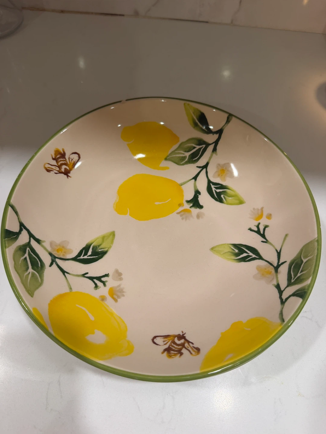 Set of 2 Lemon and Bee Design Plates - photo 3