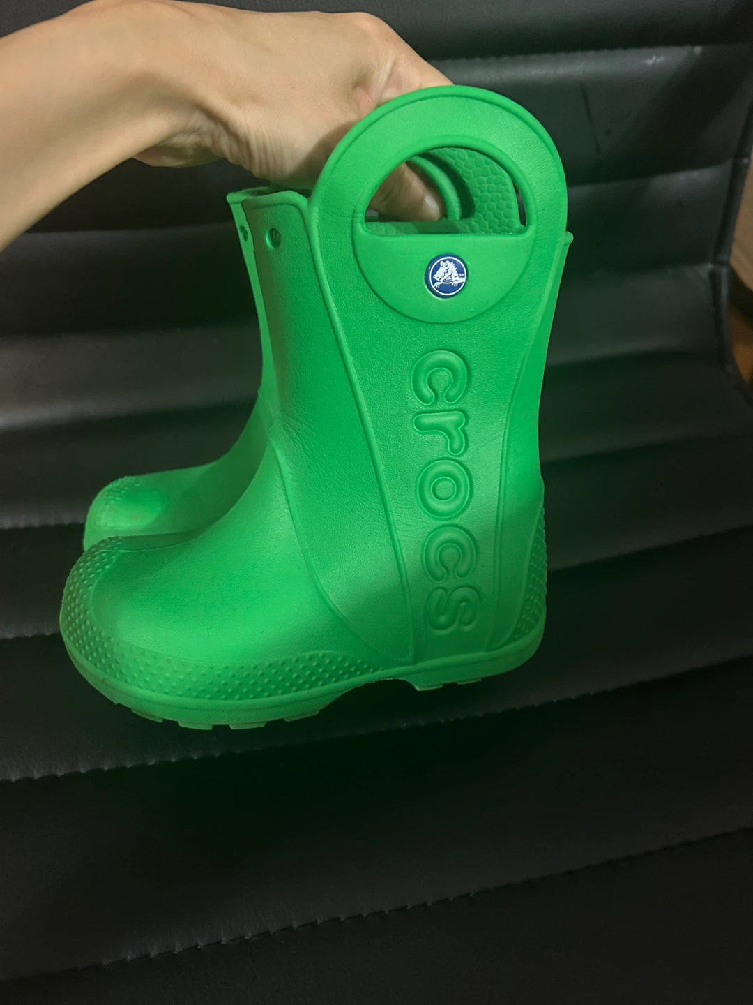 Kids Green Crocs Rain Boots - Size 9