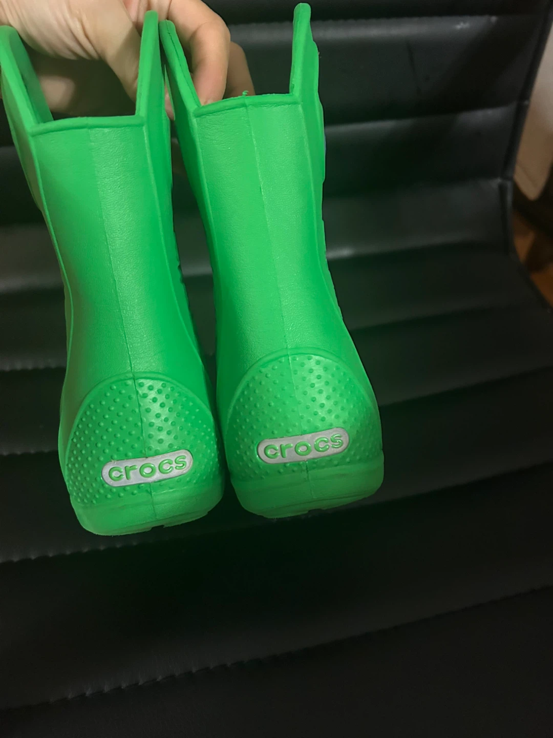 Kids Green Crocs Rain Boots - Size 9 - photo 3
