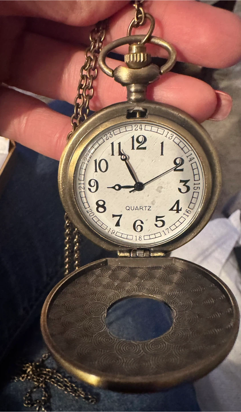 Vintage-Style Bronze Pocket Watch - photo 2