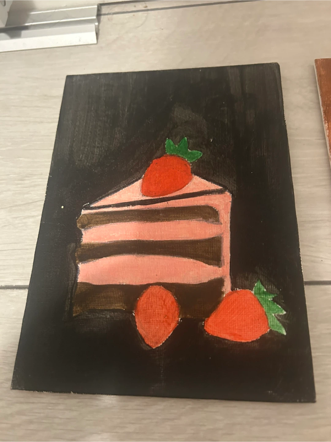 Set of 4 Hand-Painted Cafe Themed Canvases - photo 5