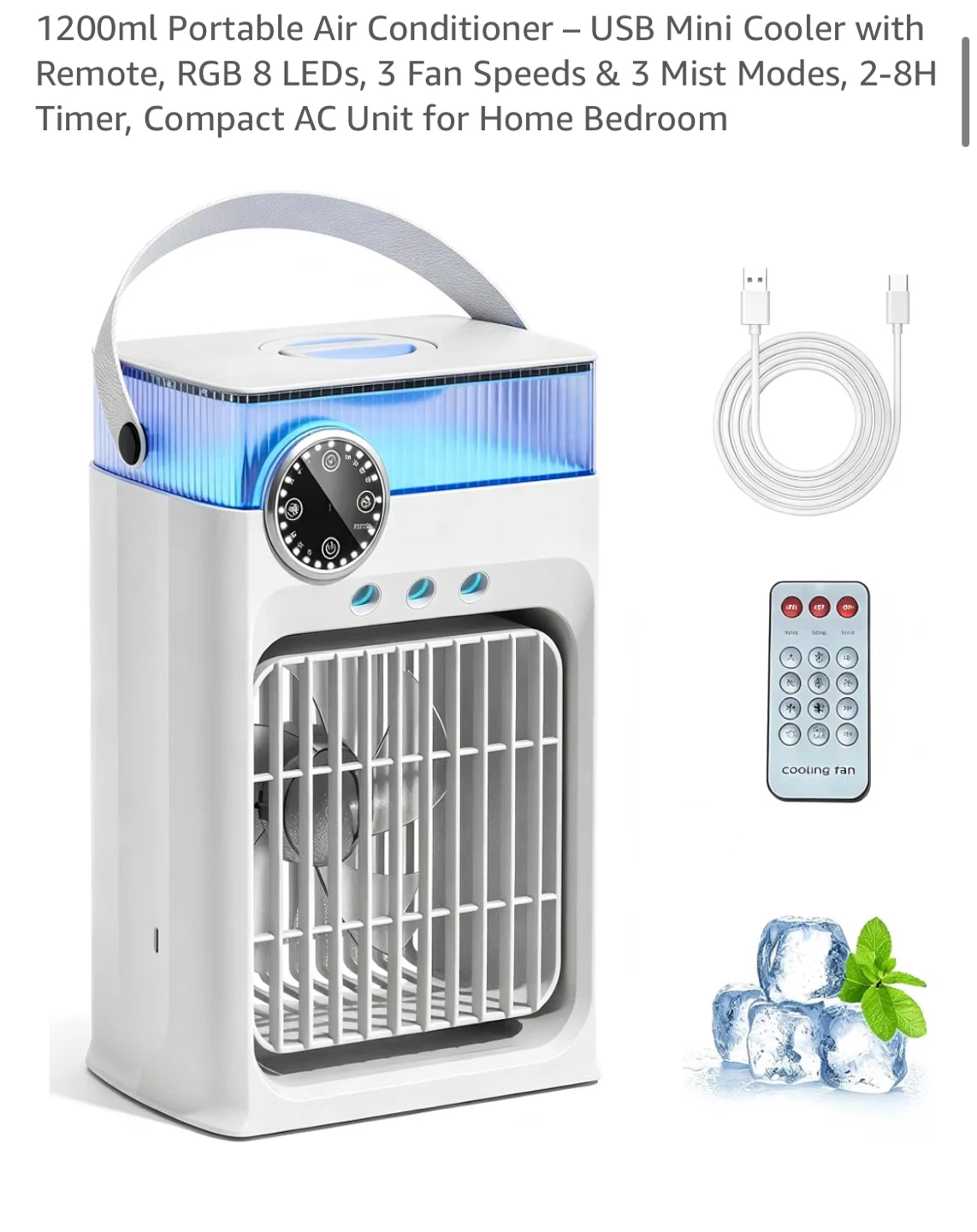 Brand New Portable Air Cooler with Humidifier & Remote