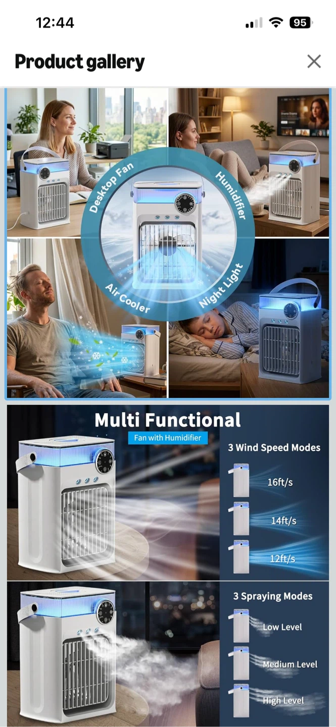 Brand New Portable Air Cooler with Humidifier & Remote - photo 2