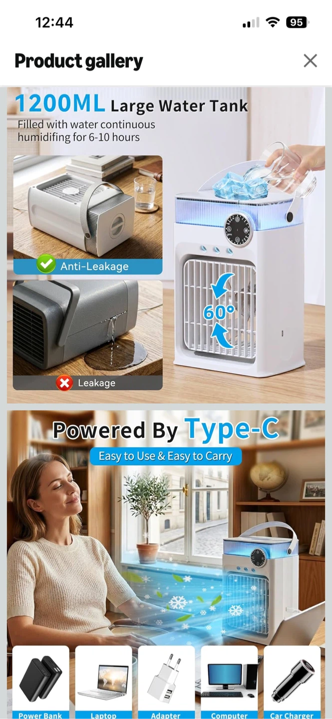 Brand New Portable Air Cooler with Humidifier & Remote - photo 3