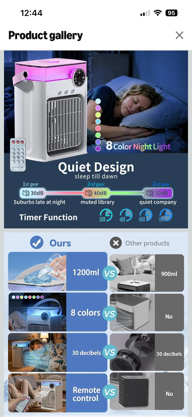Brand New Portable Air Cooler with Humidifier & Remote - photo 4