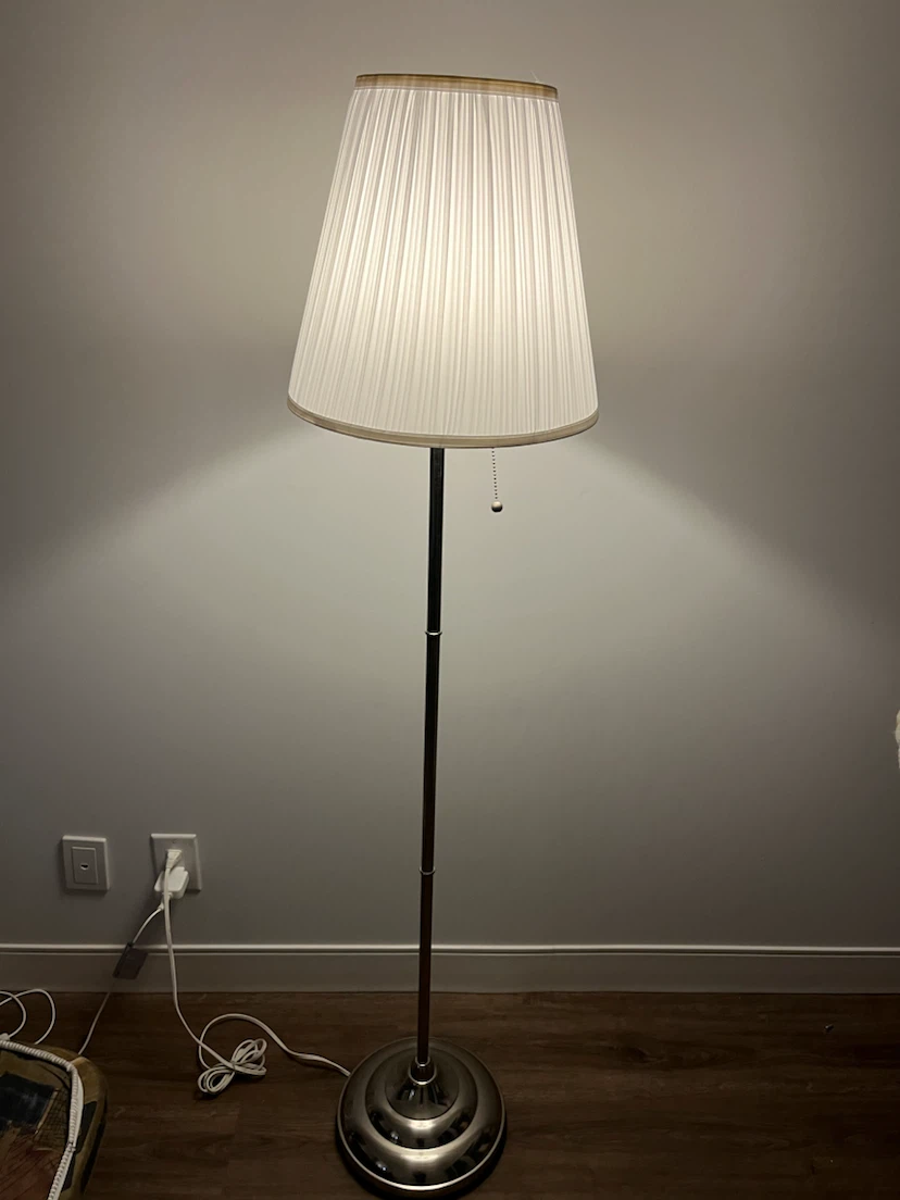2 Brushed Metal Floor IKEA Lamps - photo 2