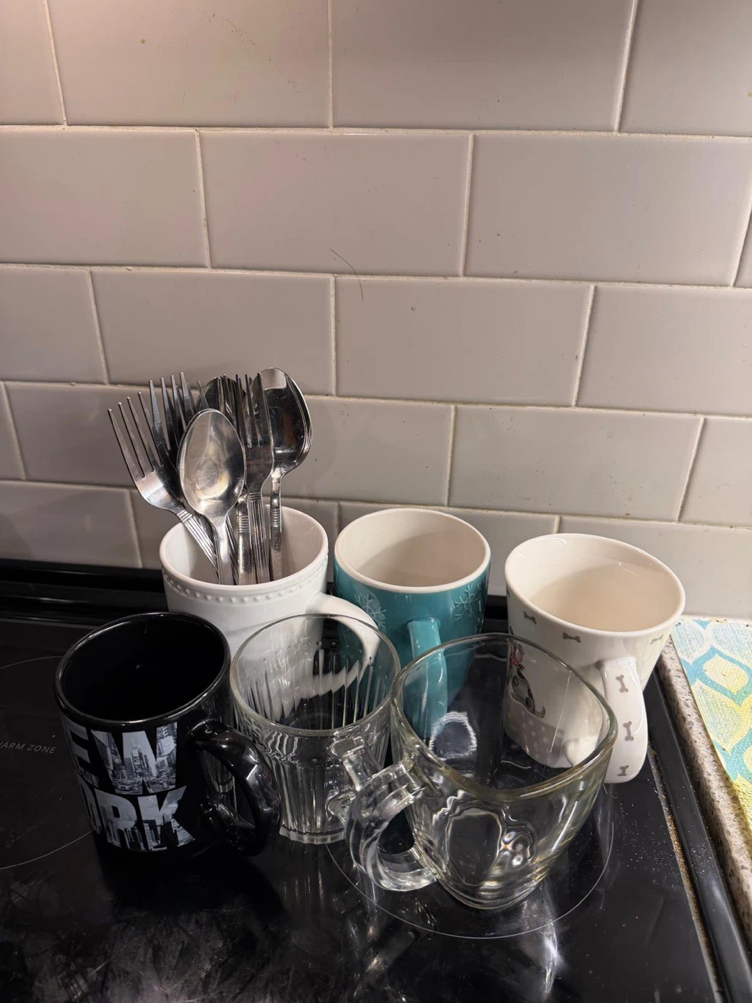 Mixed Mugs and Cutlery Set