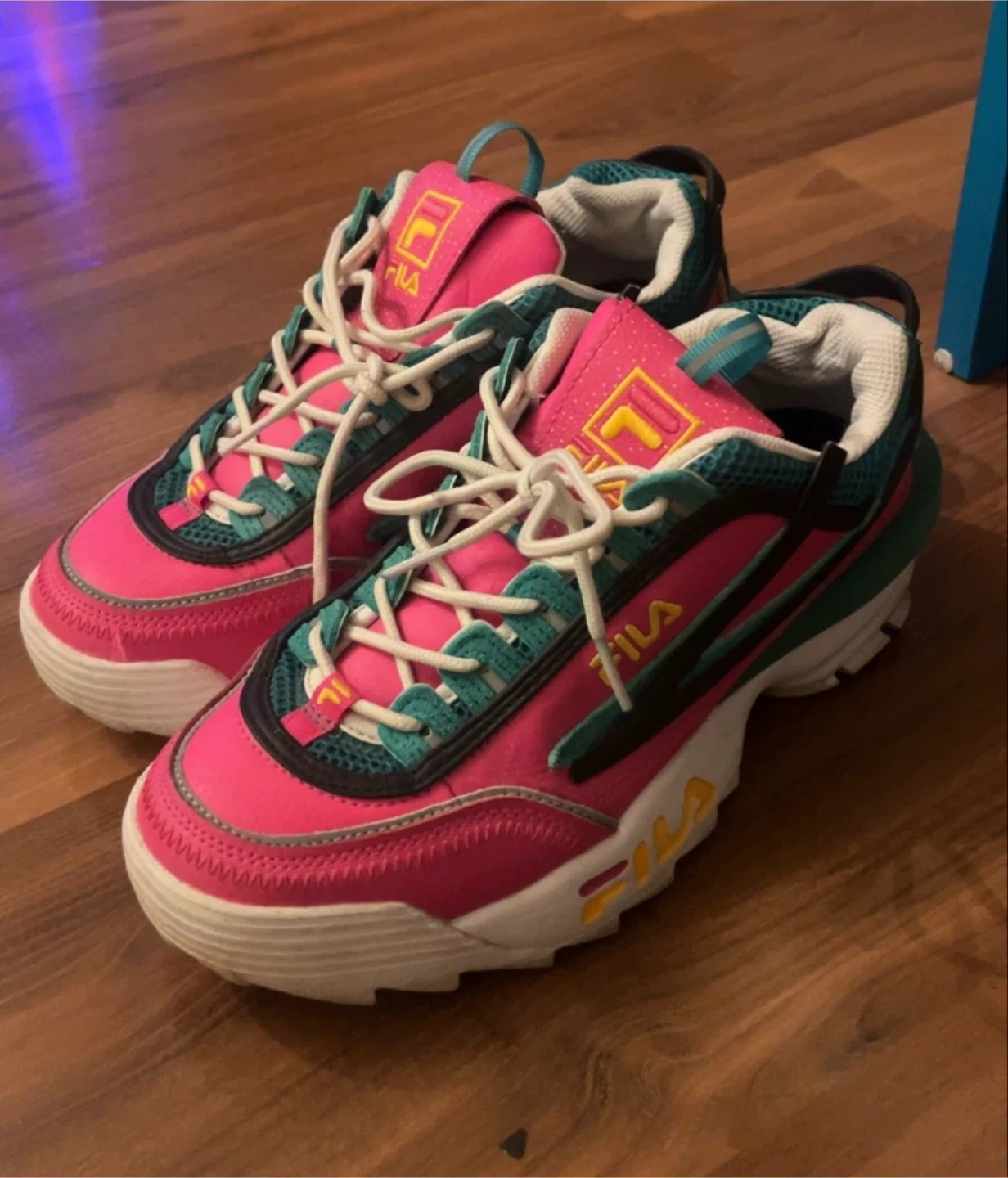 Fila Disruptor Sneakers Pink Teal Women