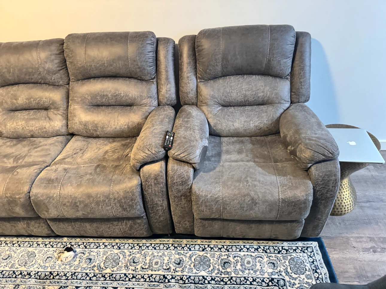 Grey Reclining Sofa and Loveseat Set - photo 3