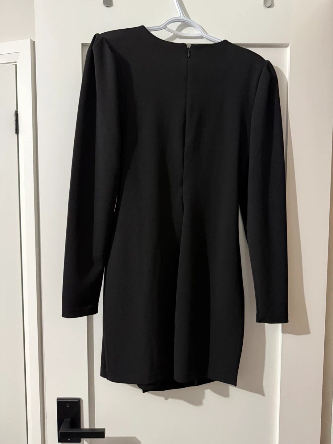 Black Long Sleeve Ruched Dress - photo 2