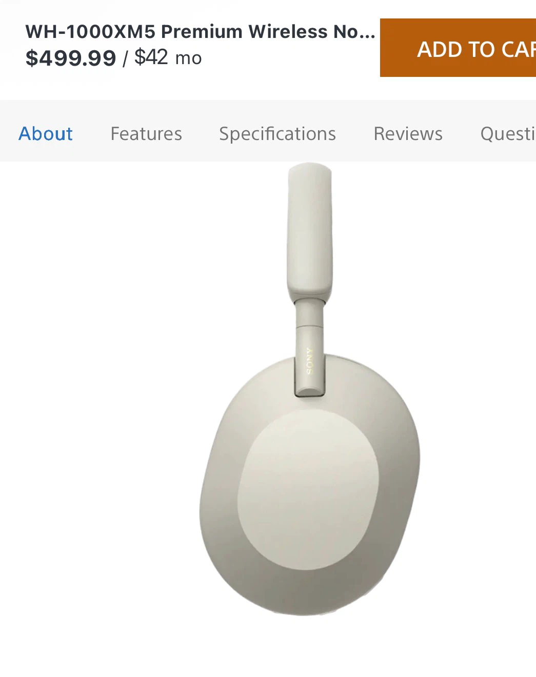 Sony WH-1000XM5 Premium Wireless Noise Cancelling Headphones - photo 2