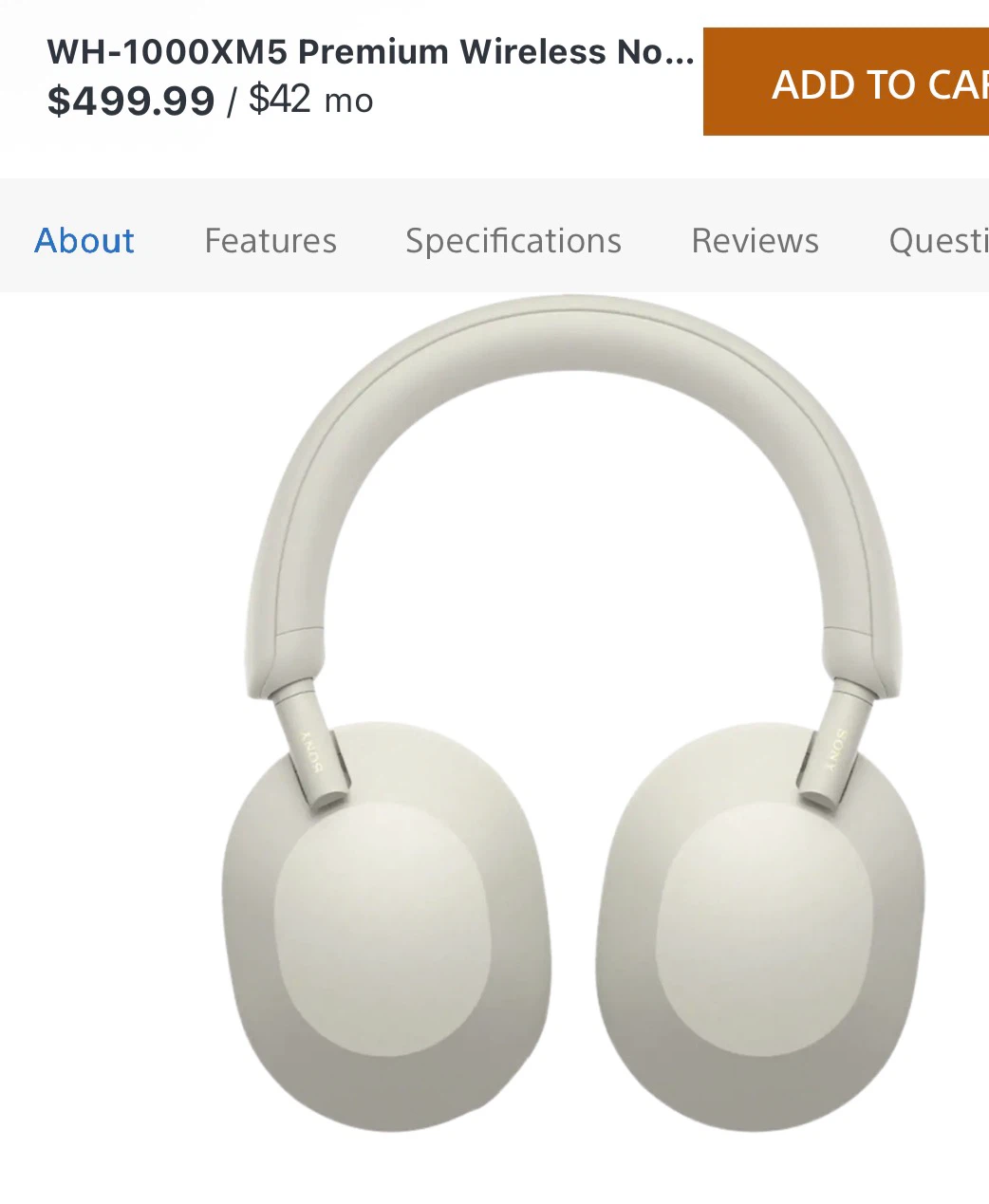 Sony WH-1000XM5 Premium Wireless Noise Cancelling Headphones - photo 4