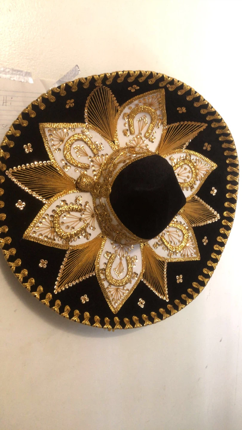 Black and Gold Mariachi Sombrero - photo 2