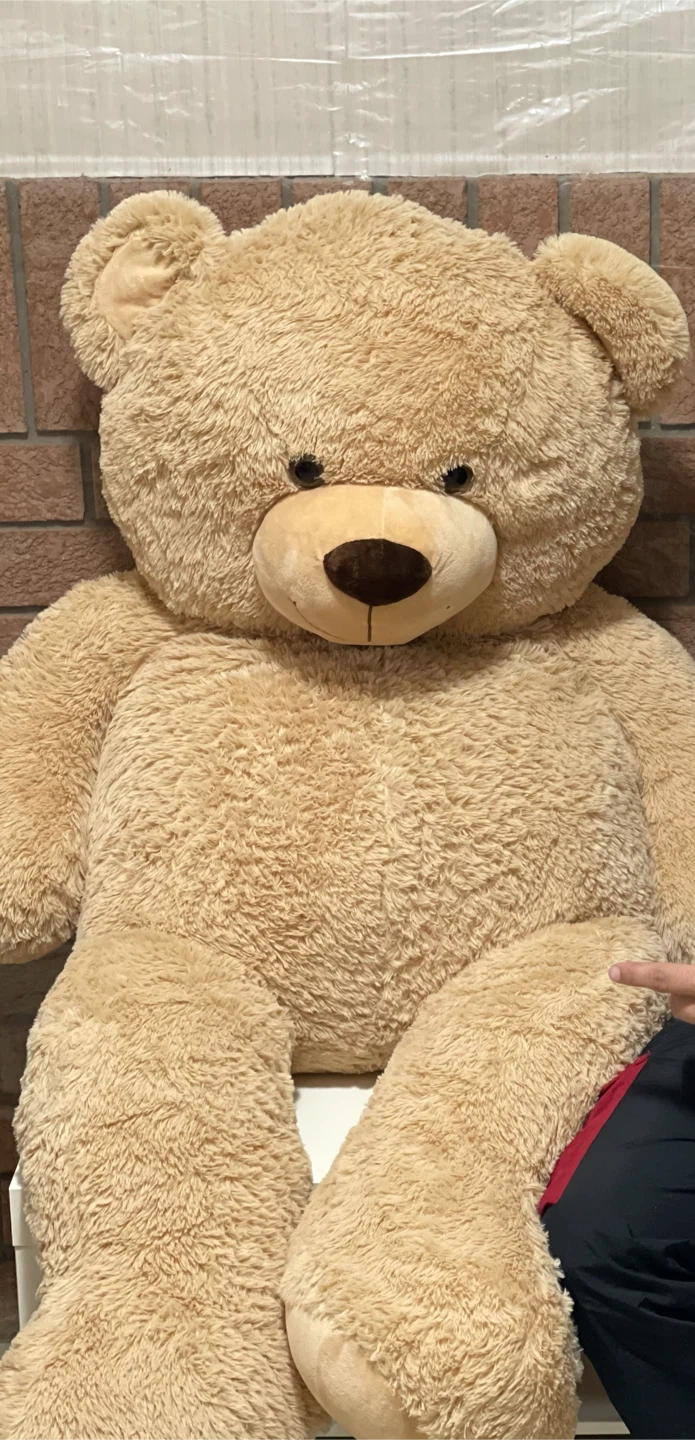 Large Beige Stuffed Teddy Bear