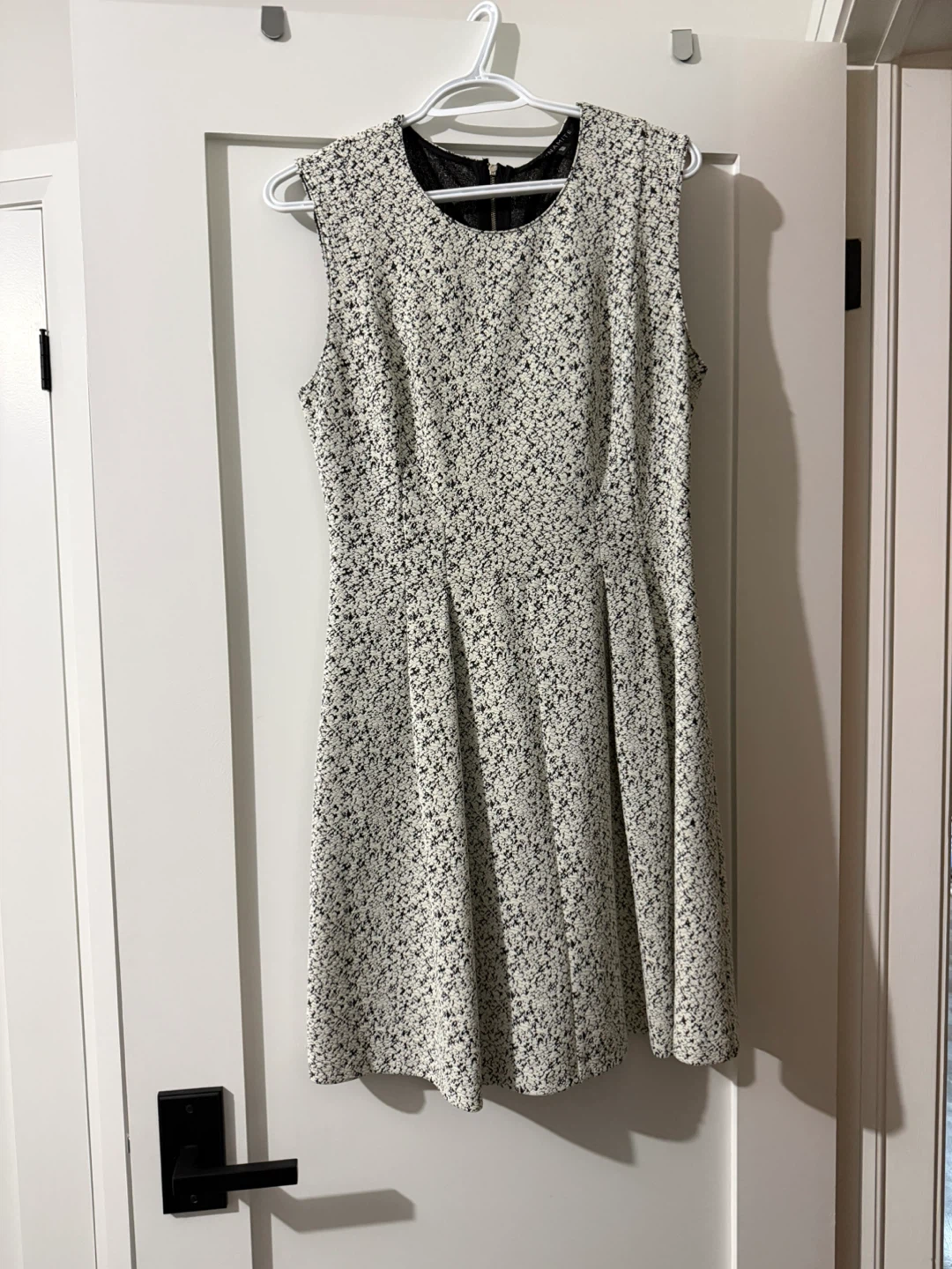 Sleeveless Floral Print A-Line Dress