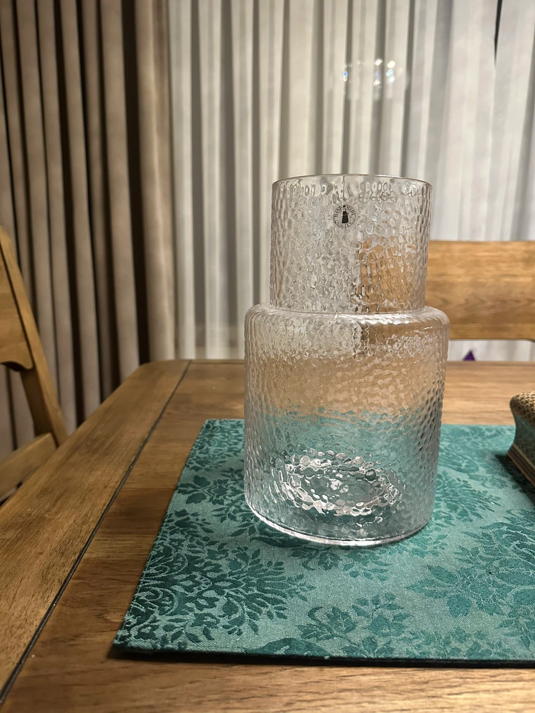 Textured Clear Glass Vase - photo 2